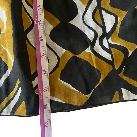 Anna Sui Anthropologie Abstract Print Black/Gold Skirt Sz 2 - Picture 5 of 7